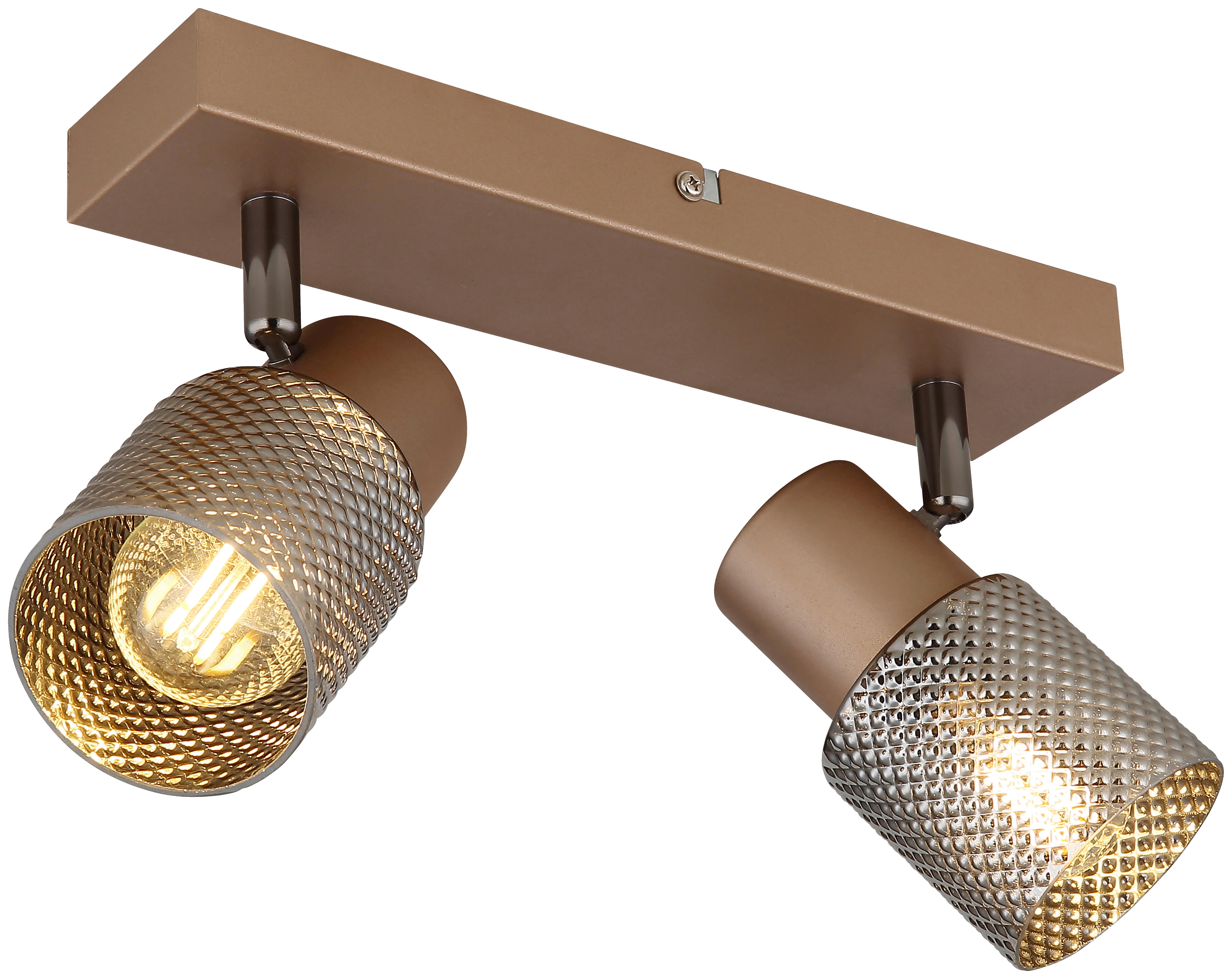 LAMPA SUFITOWA LARISSA - cappuccino, Design, metal/szkło (26/12/12,5cm) - Novel