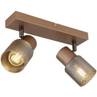 LAMPA SUFITOWA LARISSA - cappuccino, Design, metal/szkło (26/12/12,5cm) - Novel