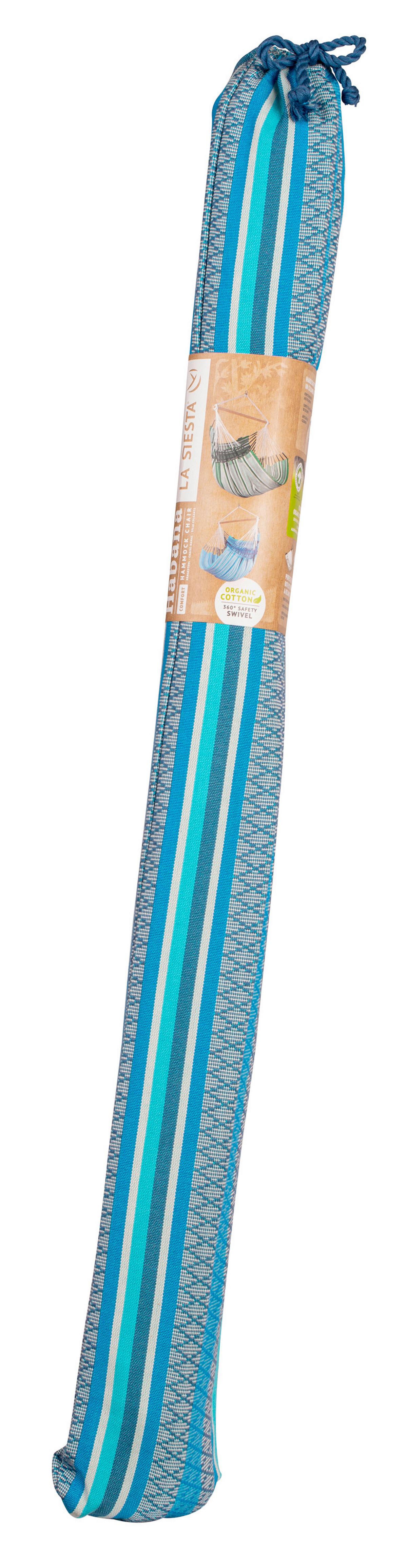 Hängesessel Kingsize Hammock Chair Blau - Blau/Dunkelblau, KONVENTIONELL, Holz/Textil (140/170/210cm) - La Siesta