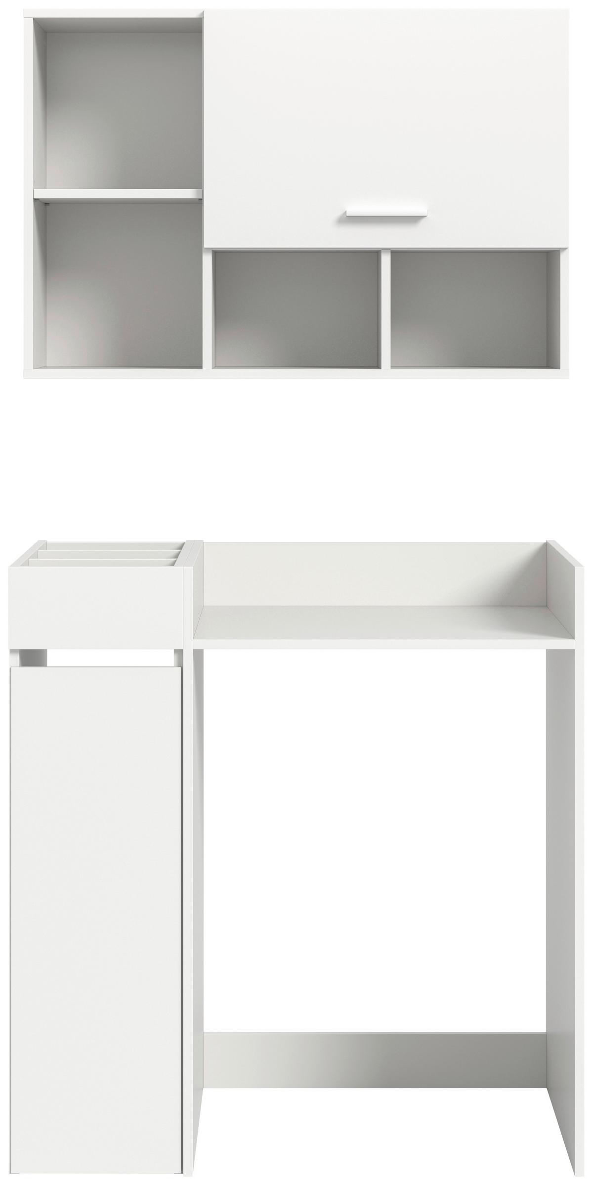 Waschmaschinenschrank Free Weiß - Weiß, Basics, Holzwerkstoff/Kunststoff (95/195/60cm) - MID.YOU