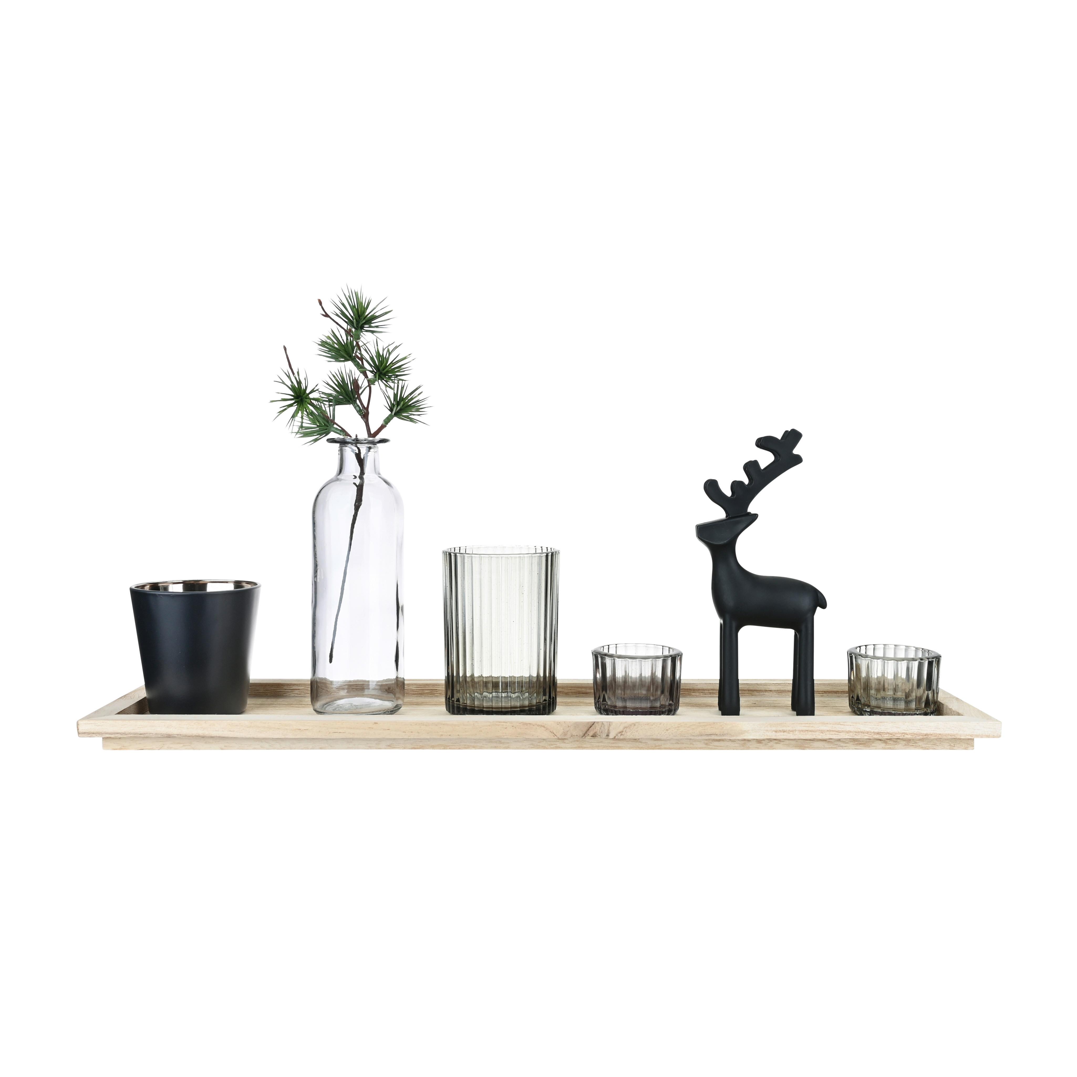 Kerzenteller Xmas Multicolor - Multicolor, Modern, Glas/Holz (50cm) - Modern Living