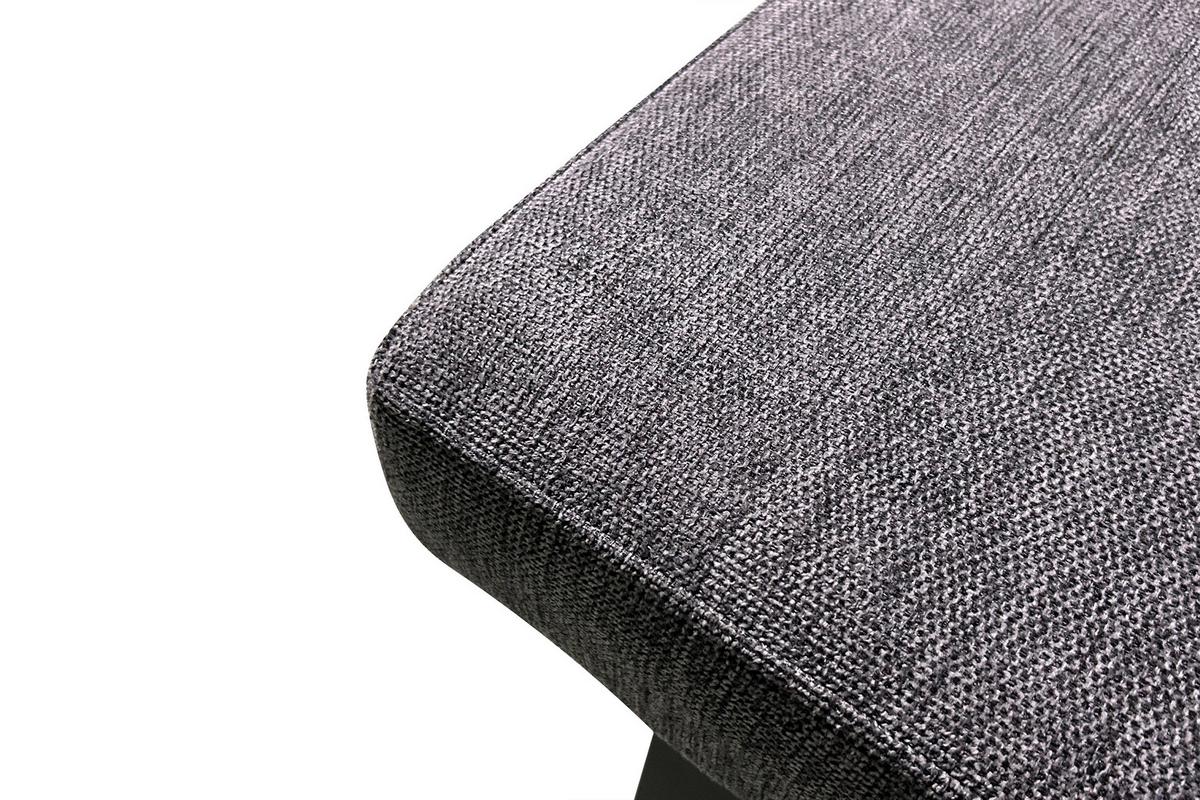 Eckbank Vancouver Grau/Schwarz - Anthrazit/Schwarz, Design, Textil/Metall (125/181,5cm) - MID.YOU