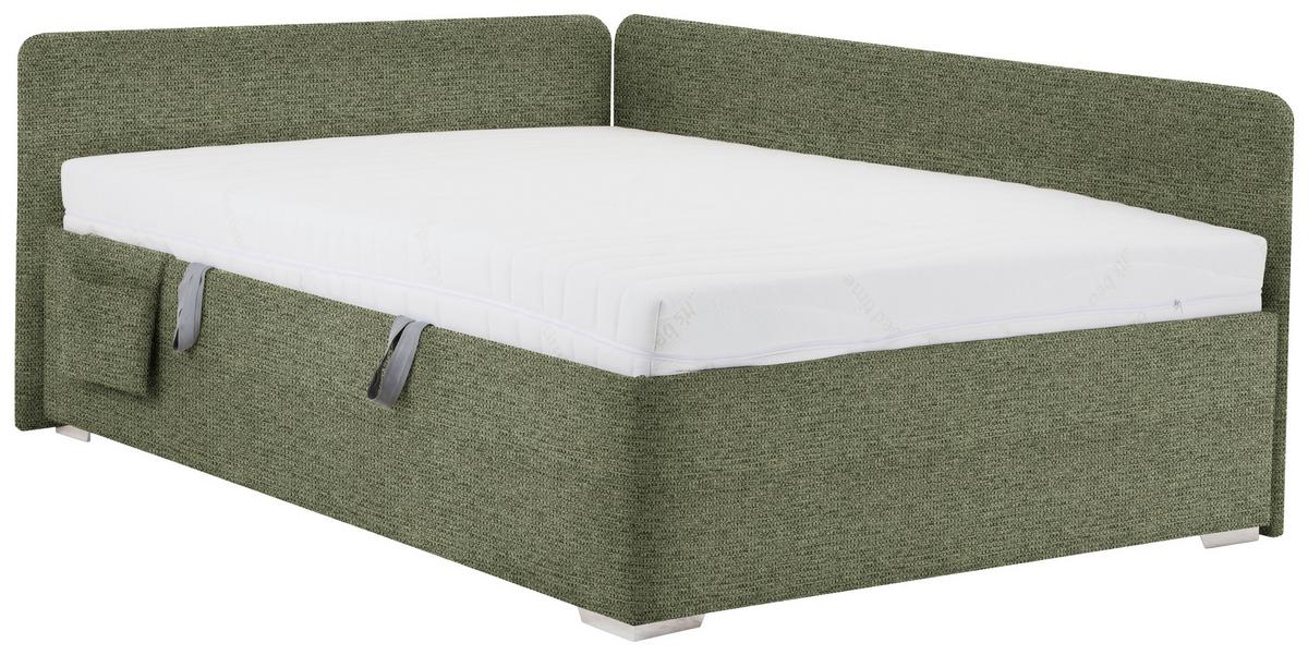 PAT REMI DECOR MASLINIU - culoare natur/măsliniu, Konventionell, lemn/textil (140/200cm) - Mömax