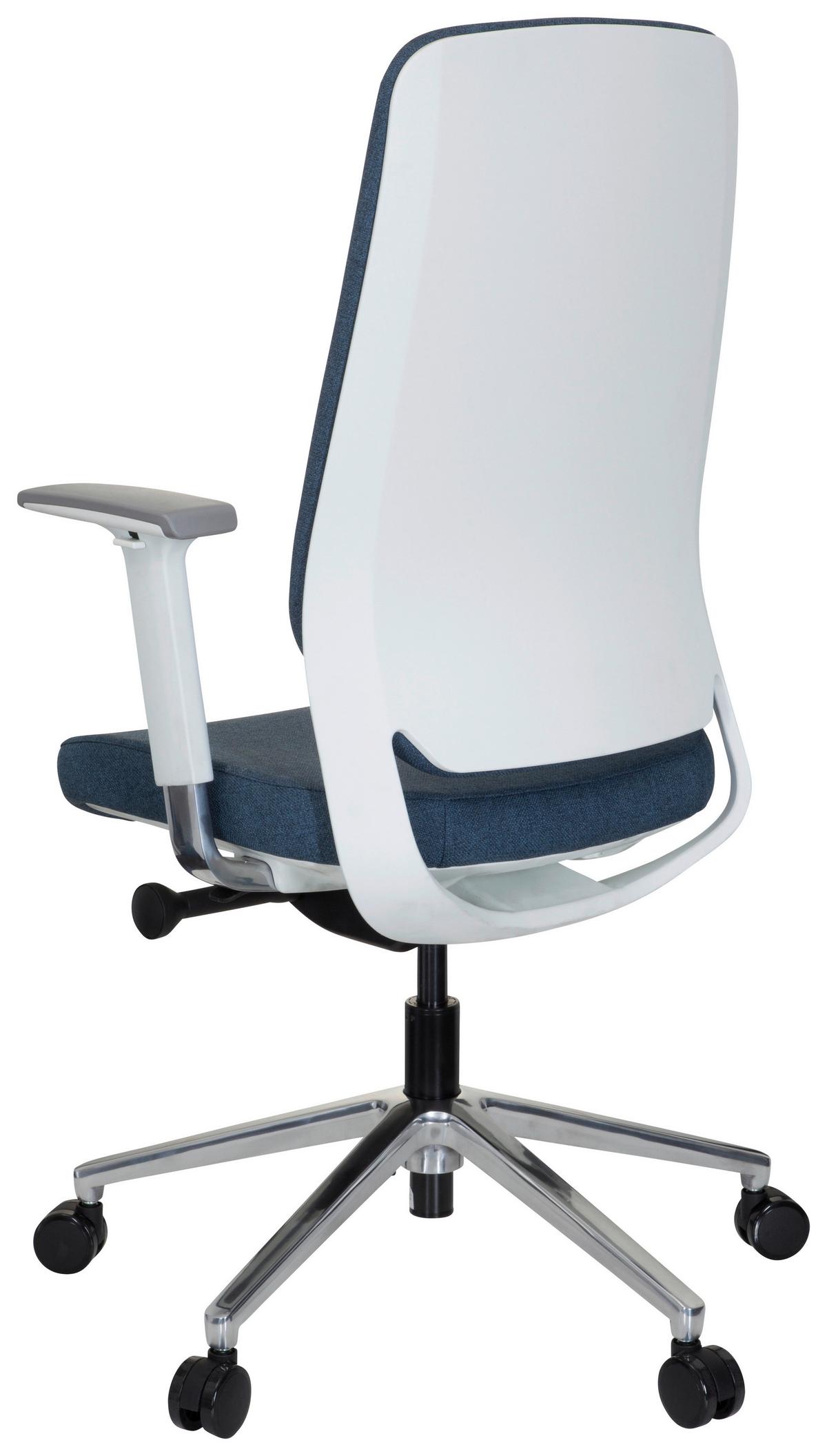 Pisarniški Stol Chiaro T4 White, Modra - modra/bela, Moderno, kovina/umetna masa (56/131/67cm) - MID.YOU