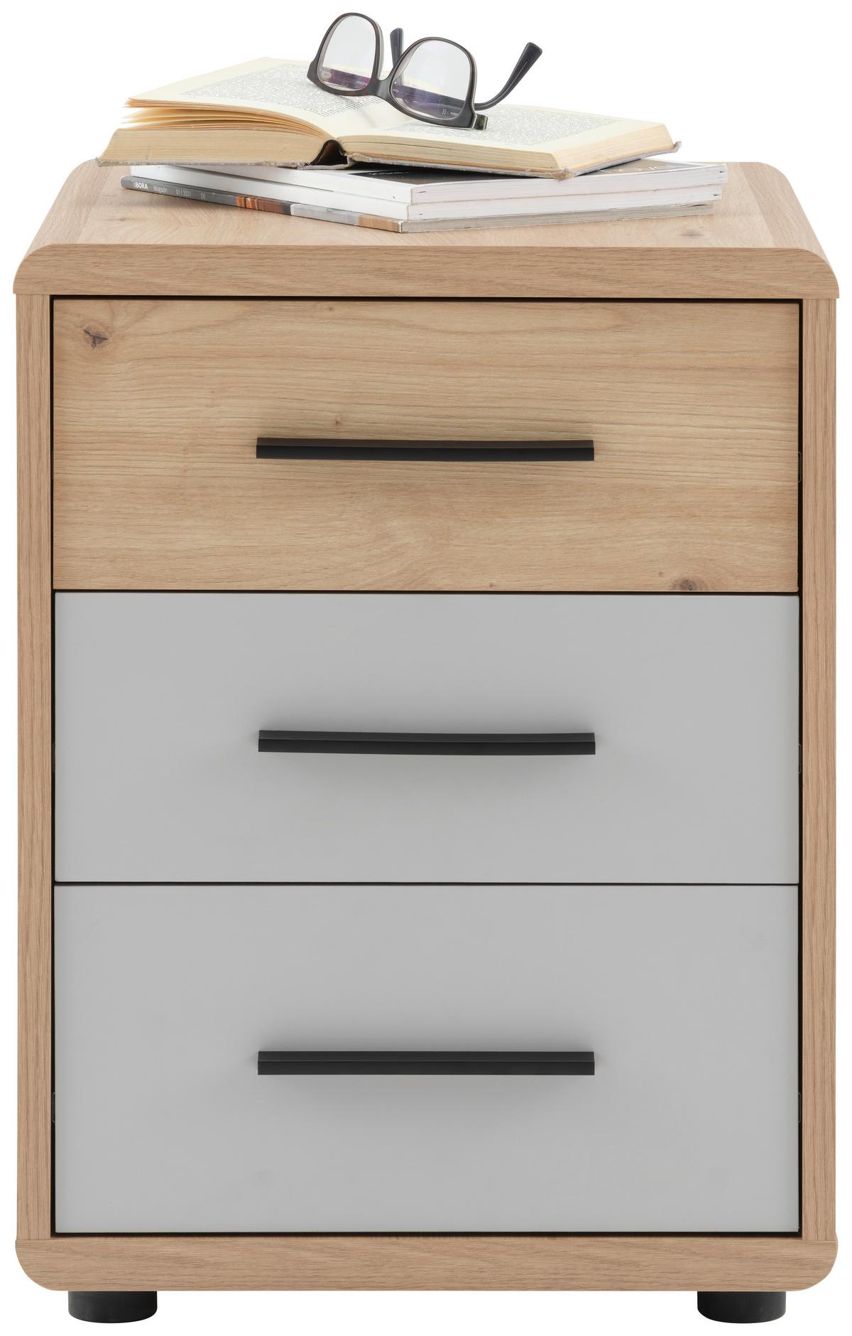 Corp cu sertare FONTANA PLUS - cașmir/culoare lemn stejar, Modern, material pe bază de lemn (44,3/59,6/50cm) - Modern Living