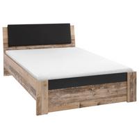 Bett in Anthrazit/Fichtefarbe 'Merlin' - Fichtefarben/Anthrazit, Basics, Holzwerkstoff/Kunststoff (140/200cm) - MID.YOU