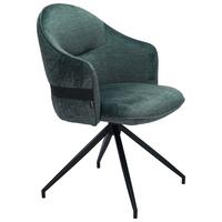 KRZESŁO VOGUE - zielony/czarny, Design, metal/tkanina (63/83/63cm) - Novel