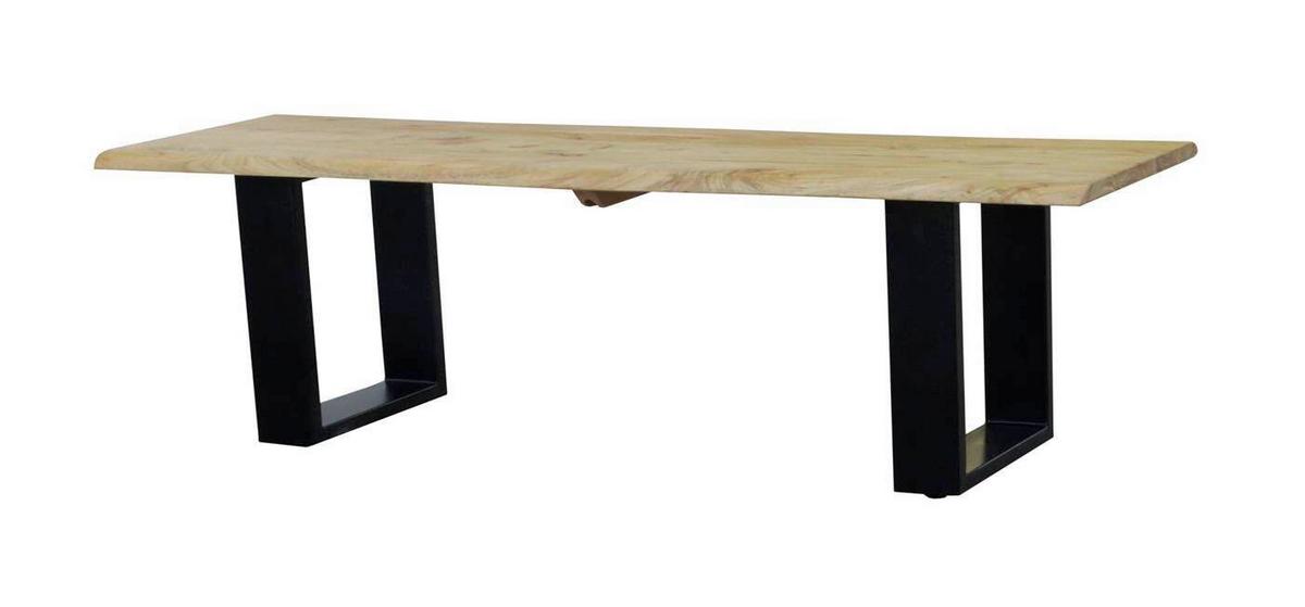 ŁAWKA RUNNER 2 - kolor akacjowy/czarny, Basics, metal/drewno (120/45/45cm) - MID.YOU