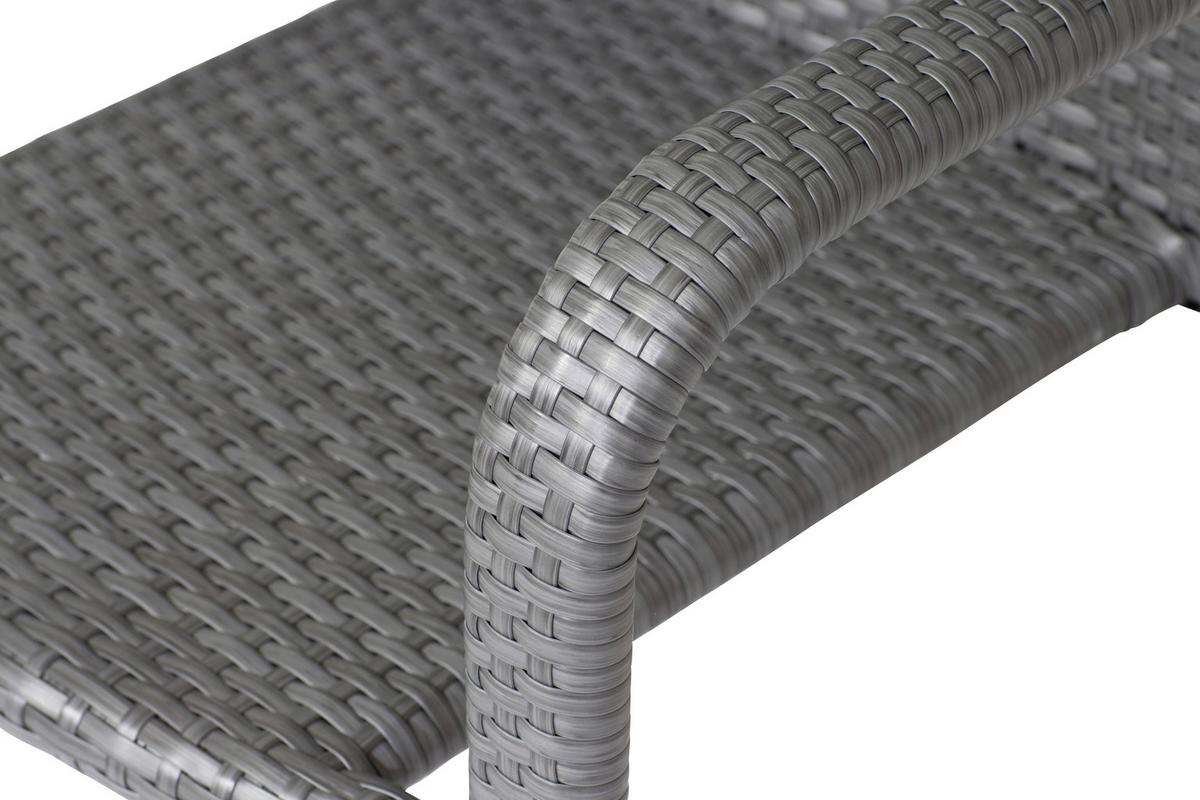 Stapelsessel Grau wetterfest - Grau, MODERN, Kunststoff/Metall (56/83/60cm) - Siena Garden
