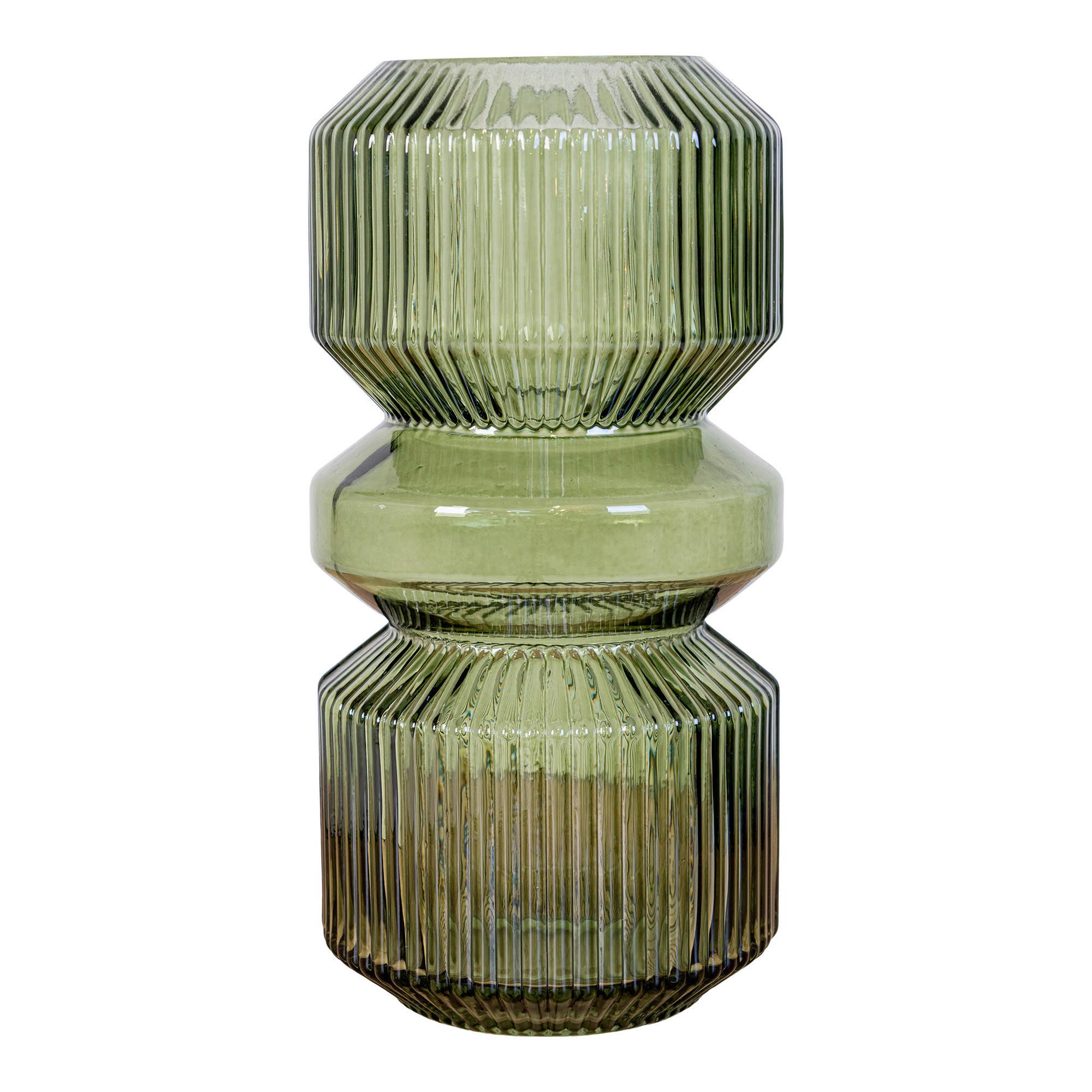 Vase Grün - Grün, Basics, Glas (12/25cm)