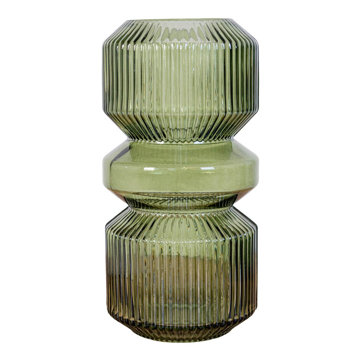 Vase Grün - Grün, Basics, Glas (12/25cm)