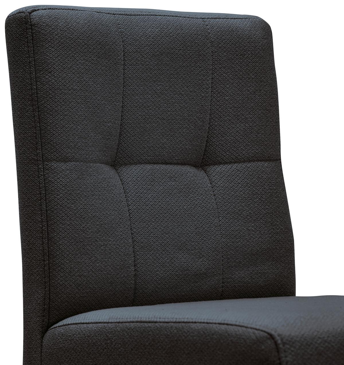 STOŁEK BAROWY NANDIA - czarny/szary, Design, metal/tkanina (42/102/50cm) - home24