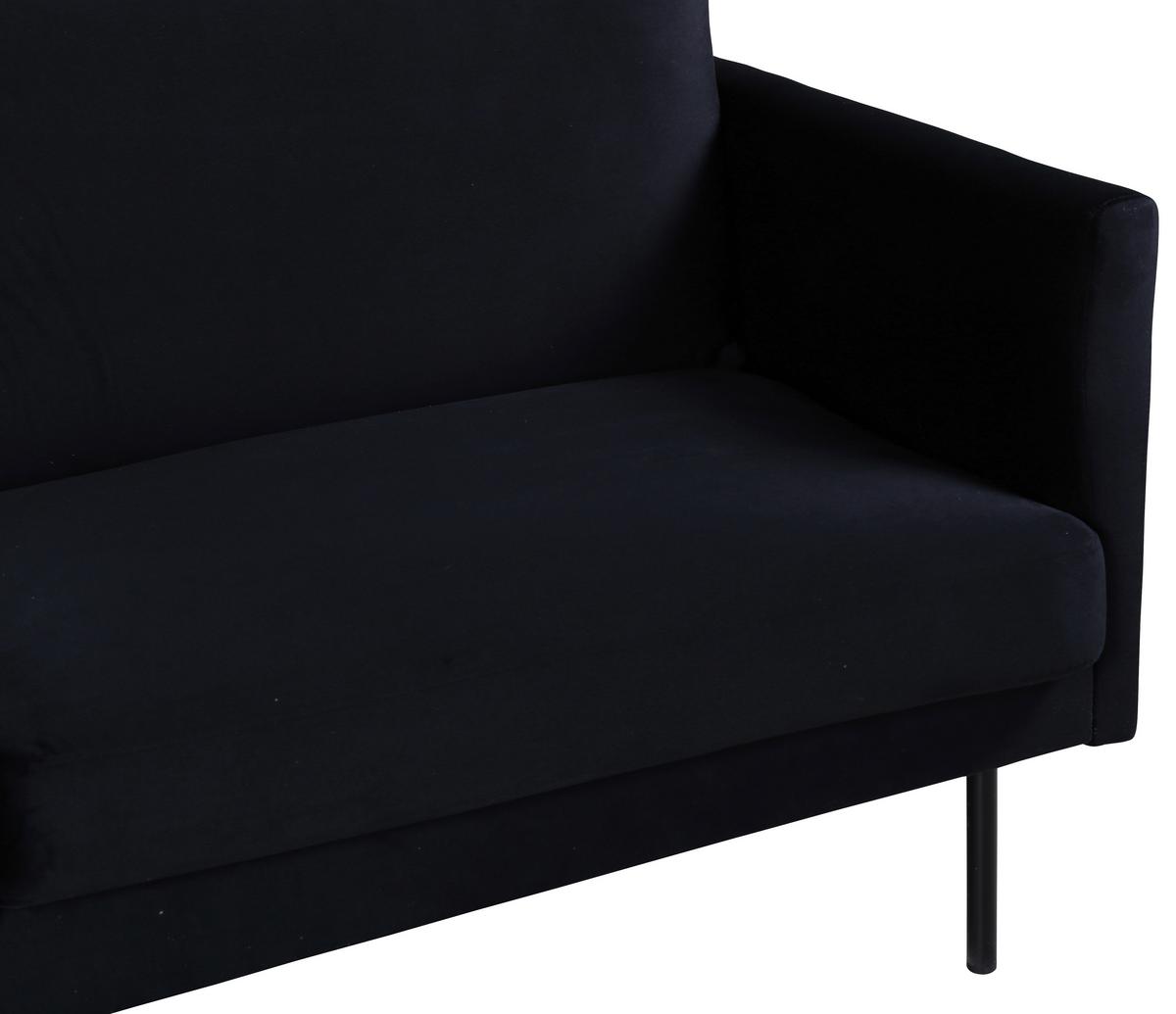 2-SITZER-SOFA ZOOM - Schwarz, Design, Textil/Metall (180/78/80cm) - Livetastic