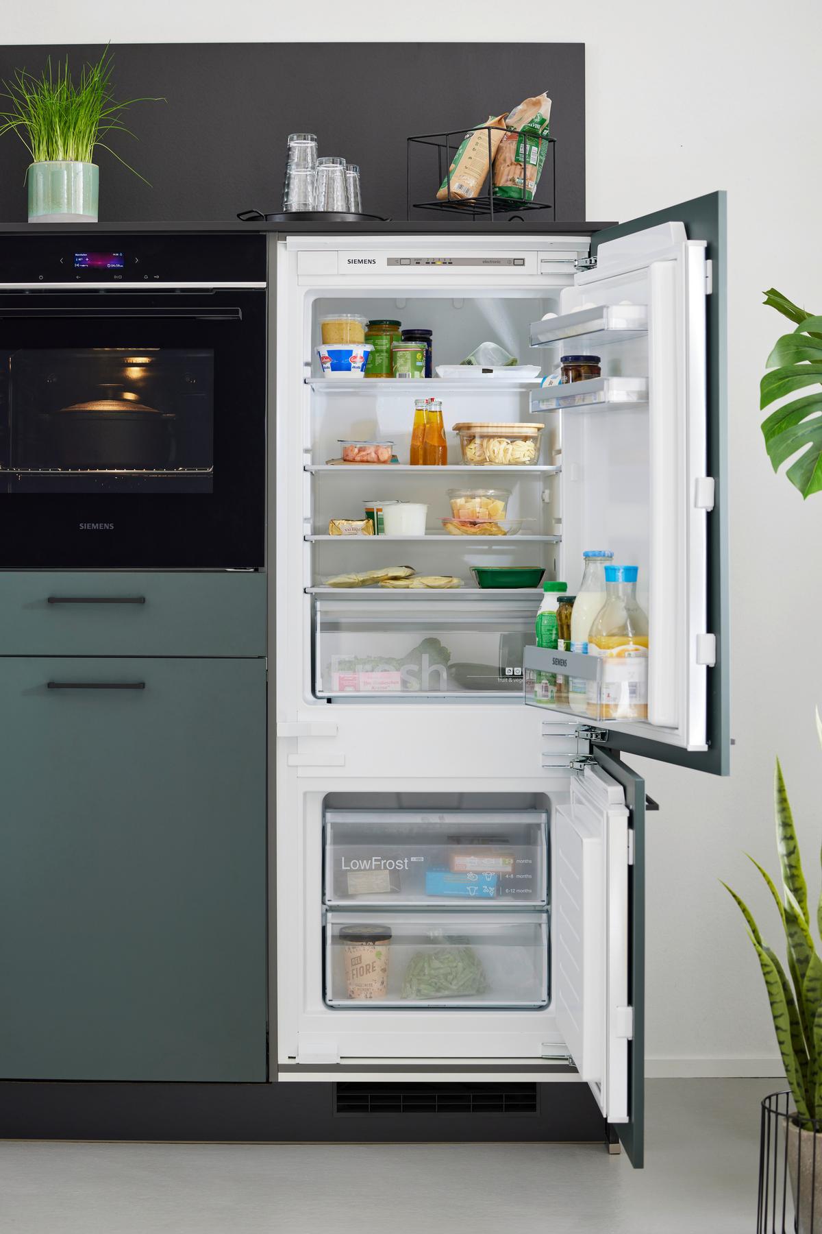 Beépíthető Konyha Clean - fekete/sötétzöld, Modern, faalapú anyag/fém (305cm) - Express-Kuechen