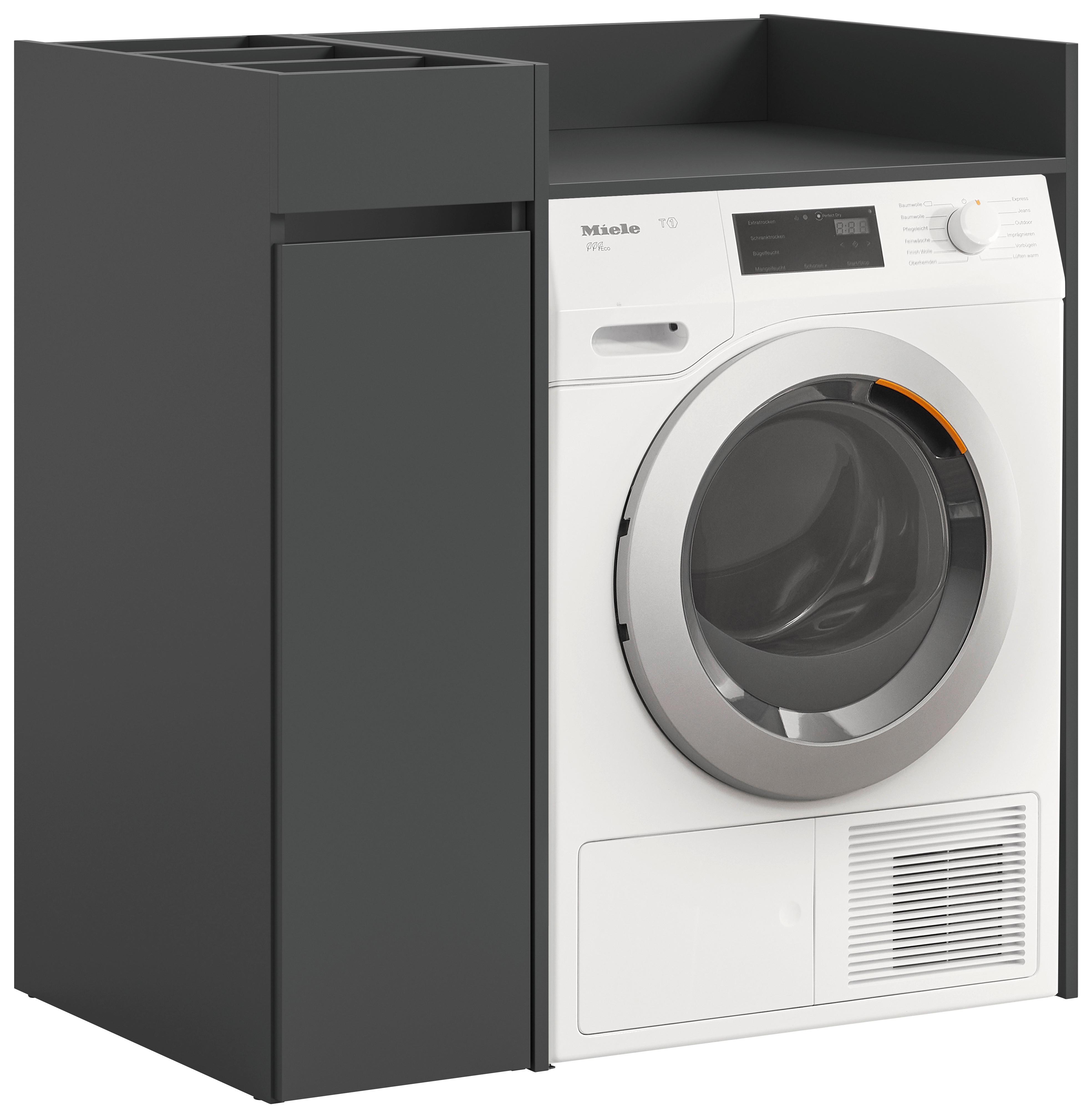 Element Za Perilicu Rublja Free - bijela/antracit, Basics, drvni materijal/plastika (95/101/60cm) - MID.YOU