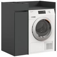 Element Za Perilicu Rublja Free - bijela/antracit, Basics, drvni materijal/plastika (95/101/60cm) - MID.YOU