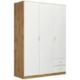 Ruhásszekrény Fehér-tölgy Szín Case - Tölgyfa, modern, Faalapú anyag (135/197/54cm) - Modern Living Ruhásszekrény Fehér-tölgy Szín Case - Tölgyfa, modern, Faalapú anyag (135/197/54cm) - Modern Living