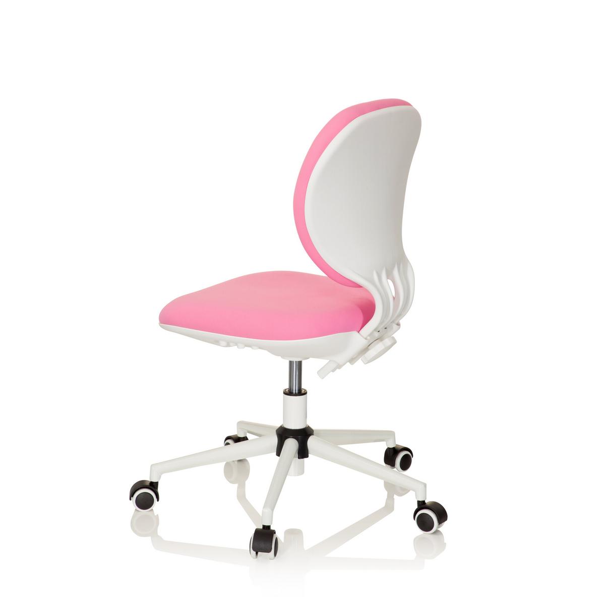 Jugenddrehstuhl Kid Vivo Stoff Pink/Weiß - Pink, Basics, Kunststoff (43/82-95/56cm) - MID.YOU