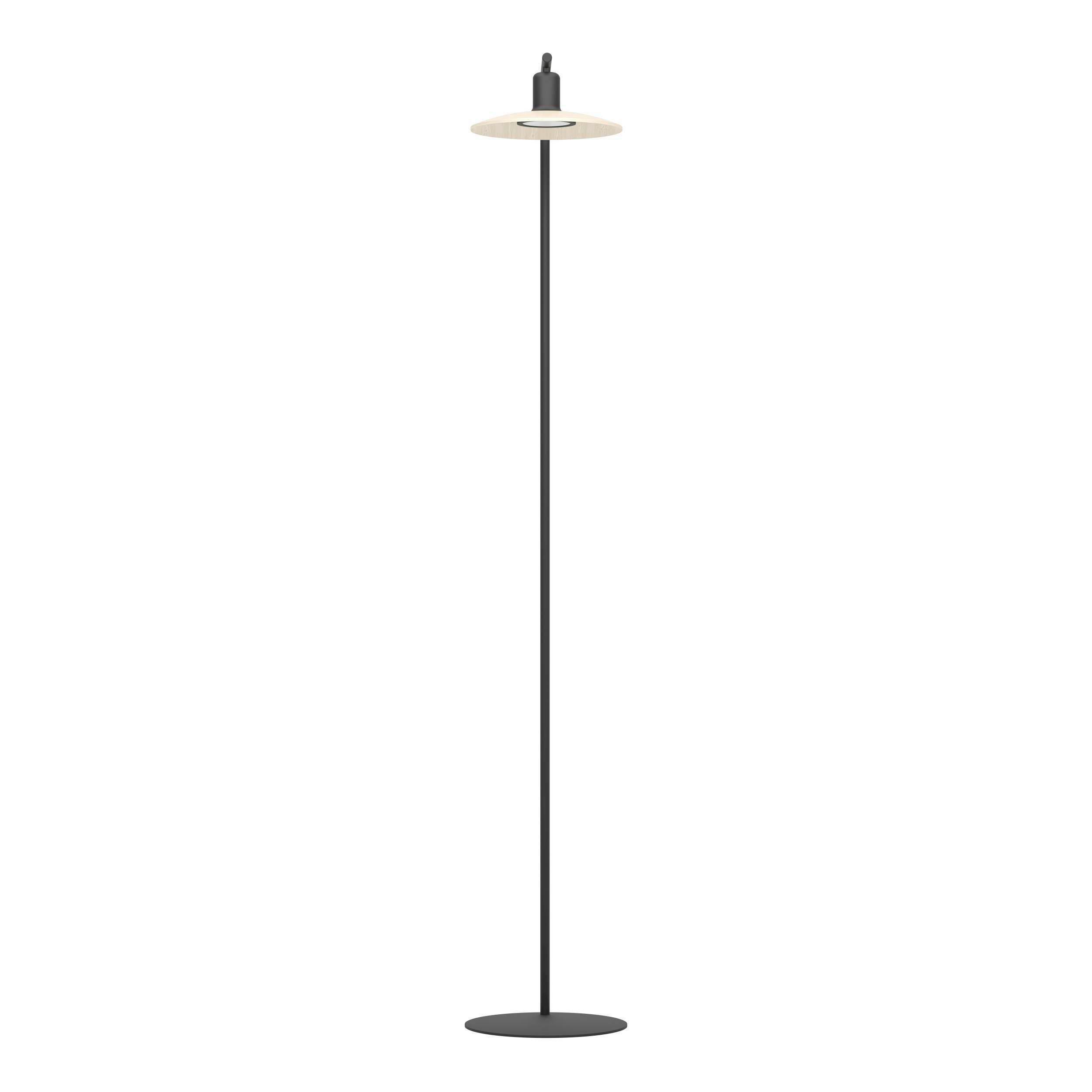 Stehleuchte 39914_mayazes - Schwarz/Naturfarben, Design, Holz/Metall (31,5/25/162cm) - Eglo