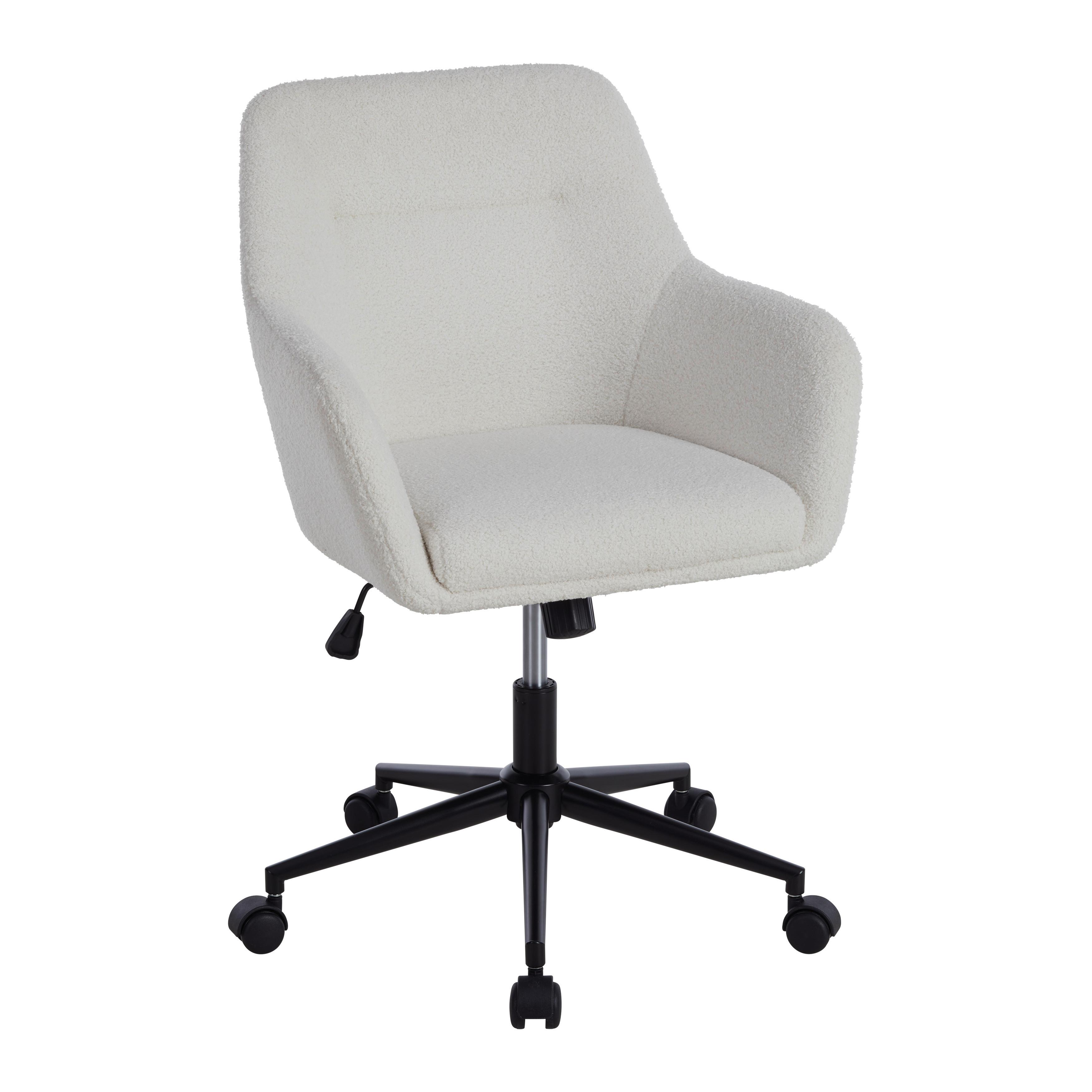 Drehstuhl Debora in Weiß - Weiß, LIFESTYLE, Textil/Metall (62/85,5-93,5/57cm) - Mömax