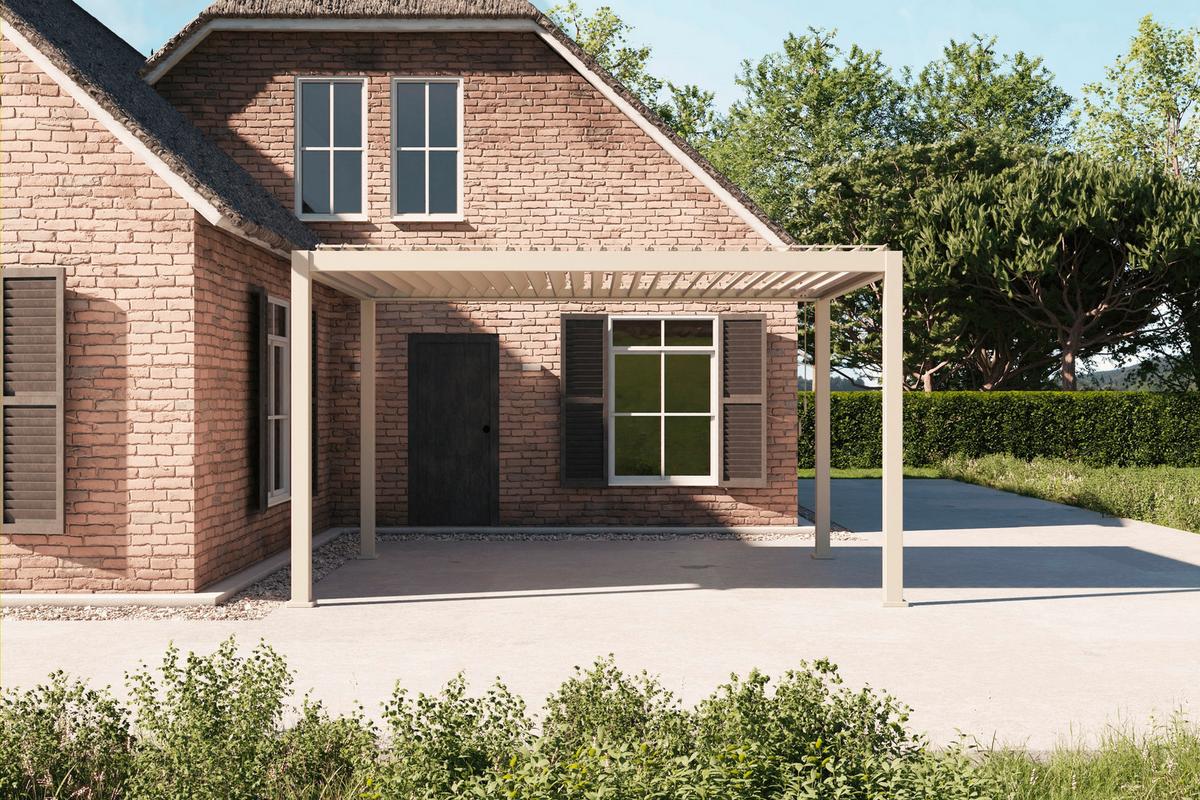 Pergola Deluxe ca. 400x250x300 cm Grau - Grau, LIFESTYLE, Metall (400/250/300cm) - Gardenson