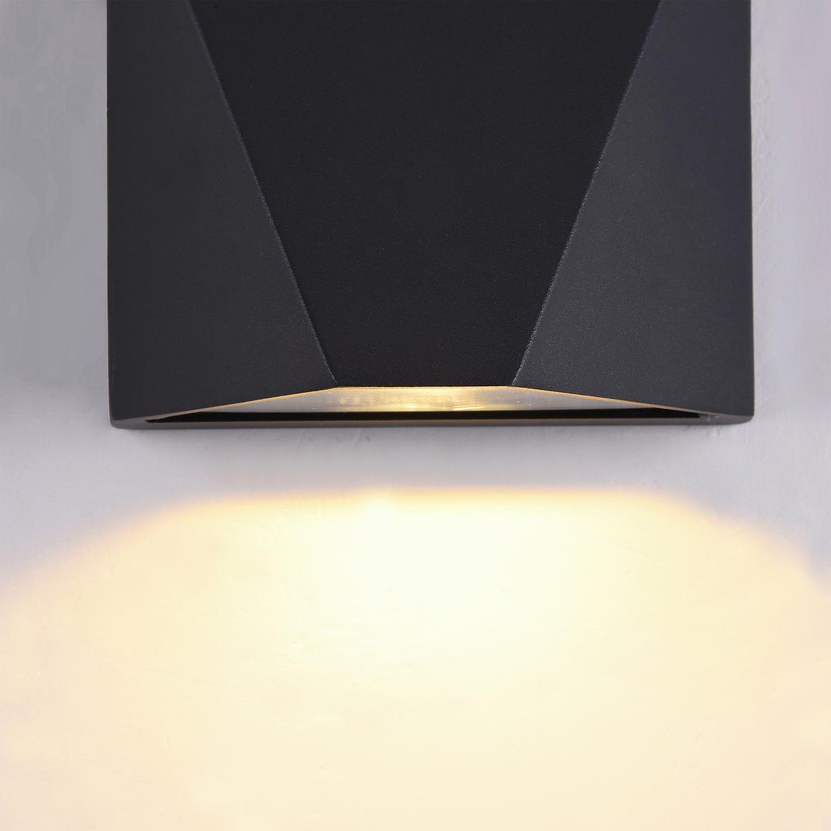 Außenwandleuchte Beekman Schwarz max. 6 Watt - Schwarz, MODERN, Glas/Metall (12/12/7cm) - MAYTONI