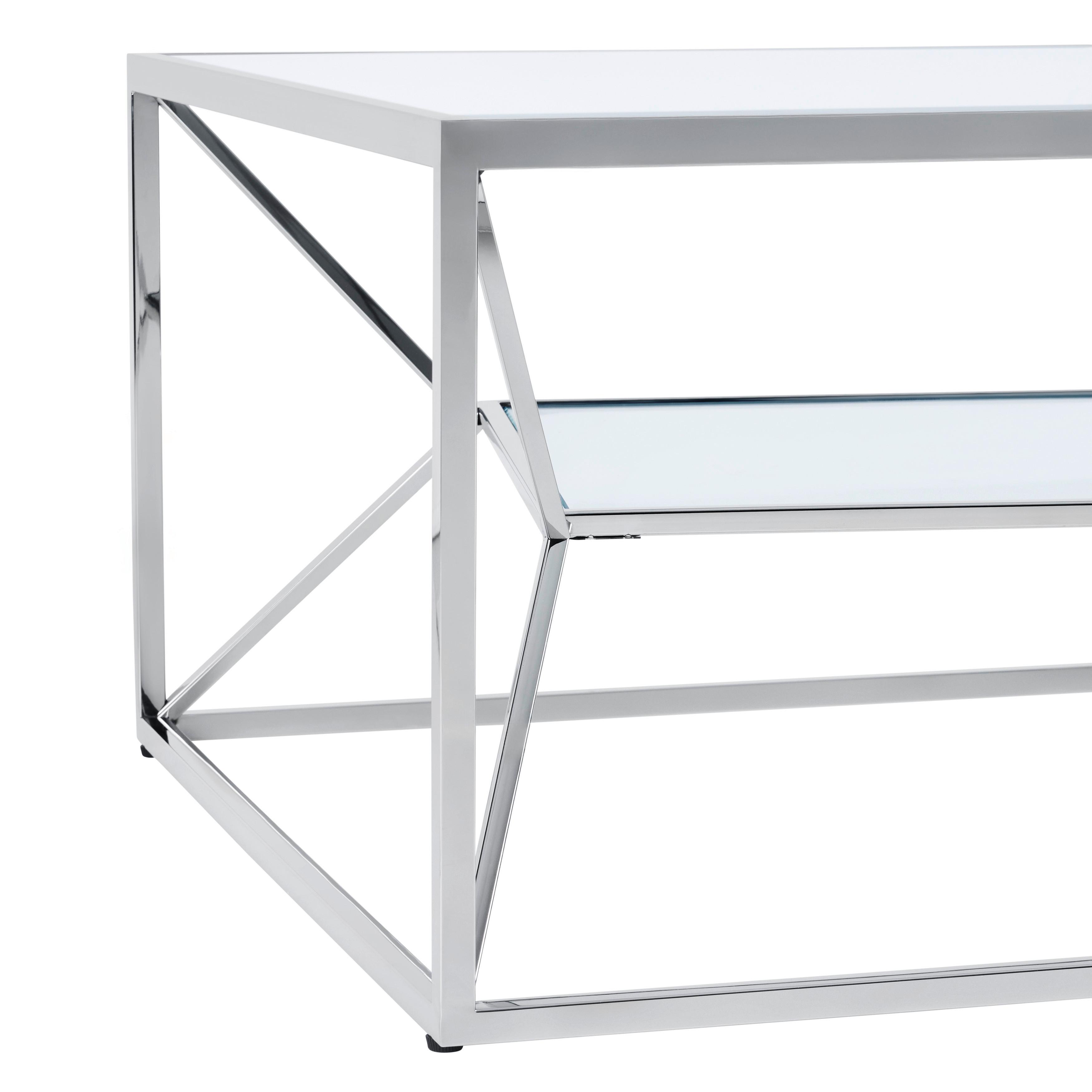 SOFFBORD ANGEL II - kromfärg, Modern, metall/glas (70/70/38cm) - Mömax