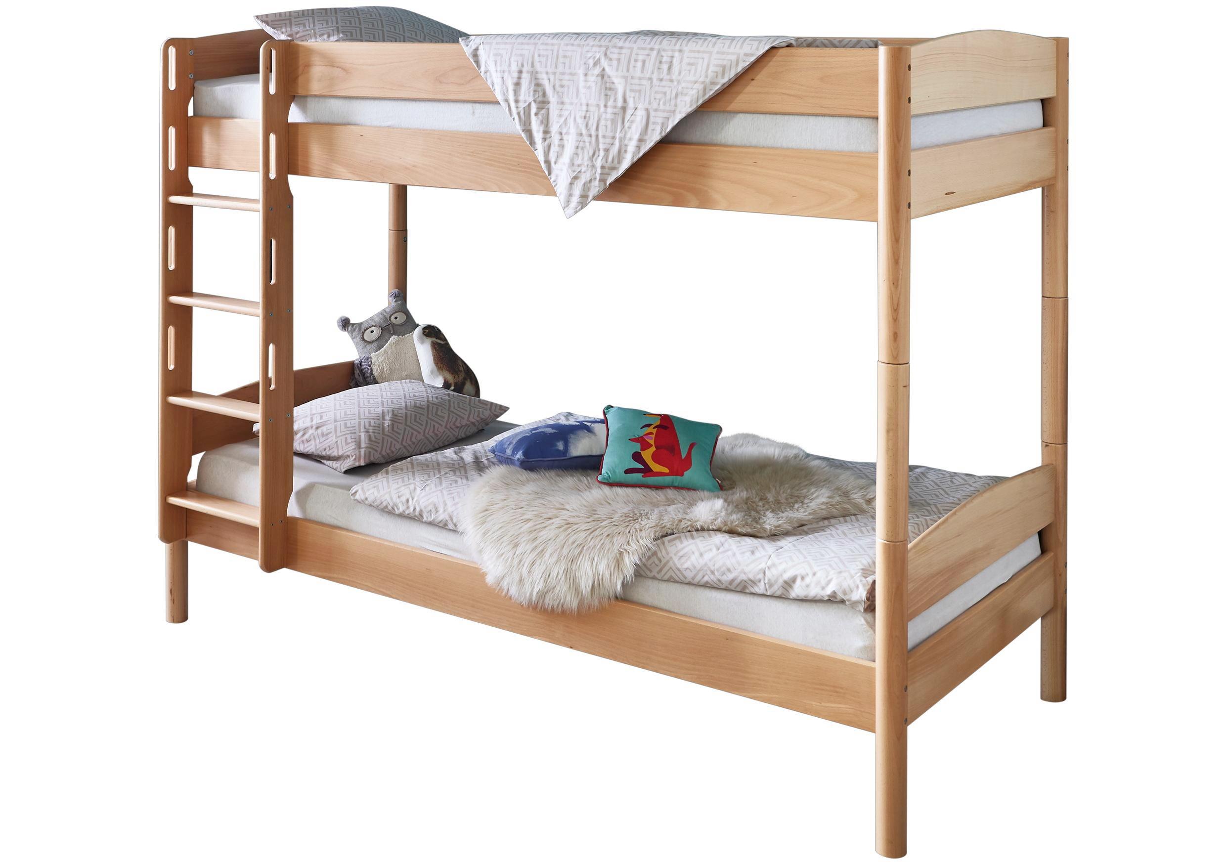 ETAGENBETT in Naturfarben 'Michelle' - Naturfarben, Design, Holz (90/200cm)