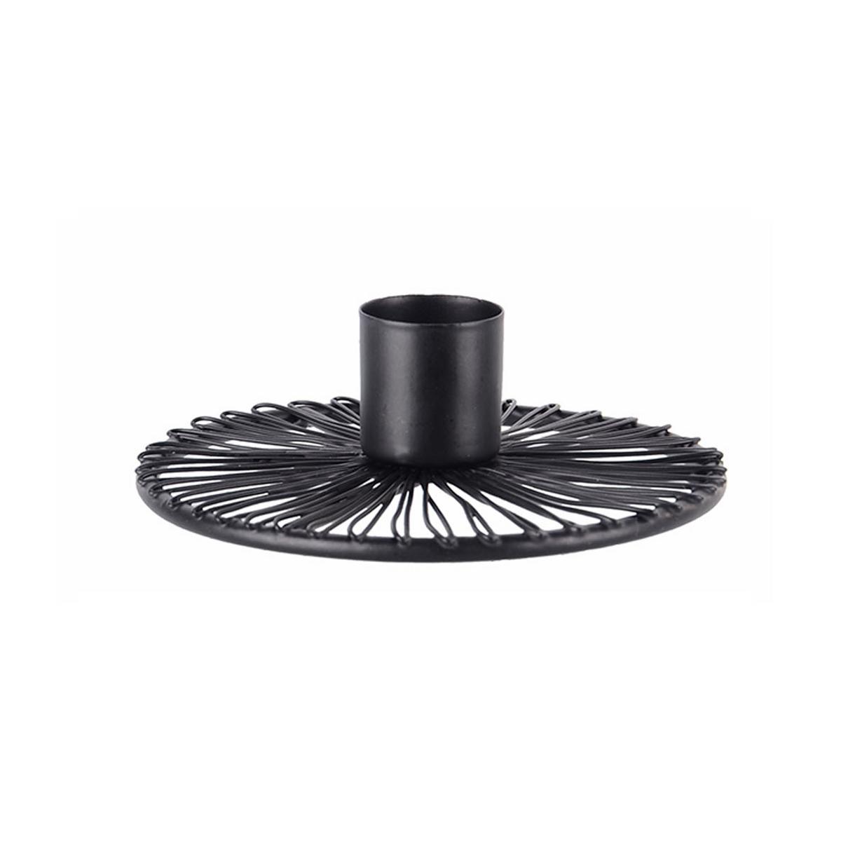 Hengergyertyatartó Mayla - fekete, Modern, fém (11,5/3,5cm) - Modern Living