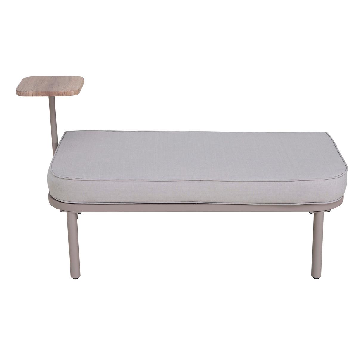 Doppelliege Tagesbett Porto Grau/Naturfarben - Naturfarben/Grau, Basics, Holz/Kunststoff (142/82/128cm) - Modante