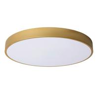LAMPA SUFITOWA LED 79185/50/02 UNAR - kolor mosiężny, Konventionell, tworzywo sztuczne/metal (49.5/49.5/5cm) - Lucide