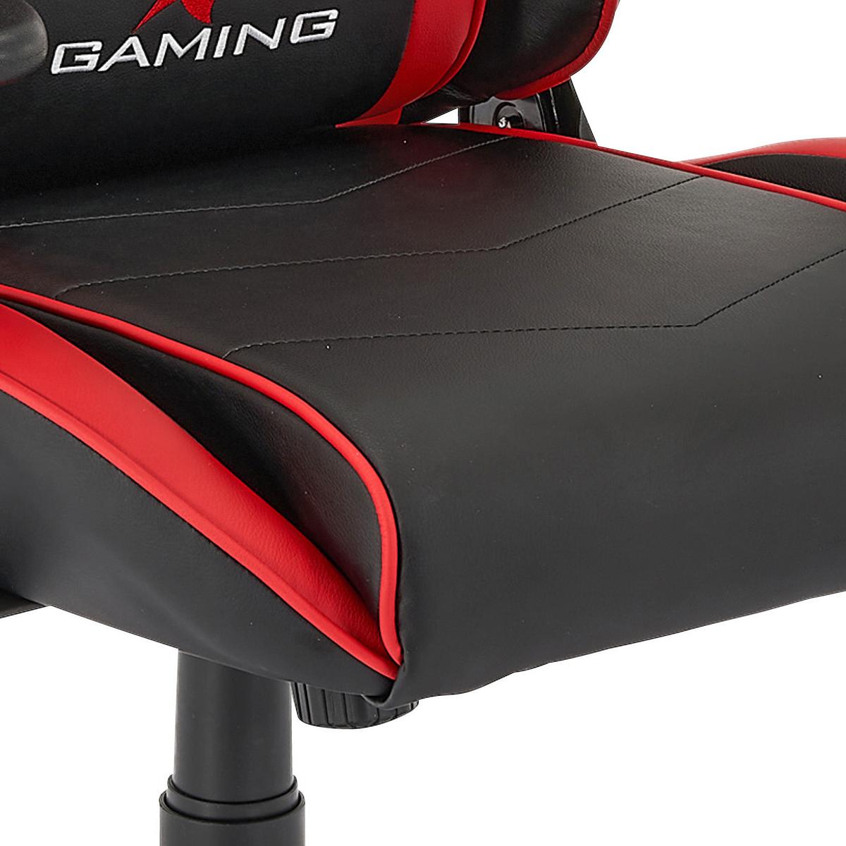 Scaun de gaming GENF - roșu/negru, Modern, plastic/metal (70/137/57cm) - Modern Living
