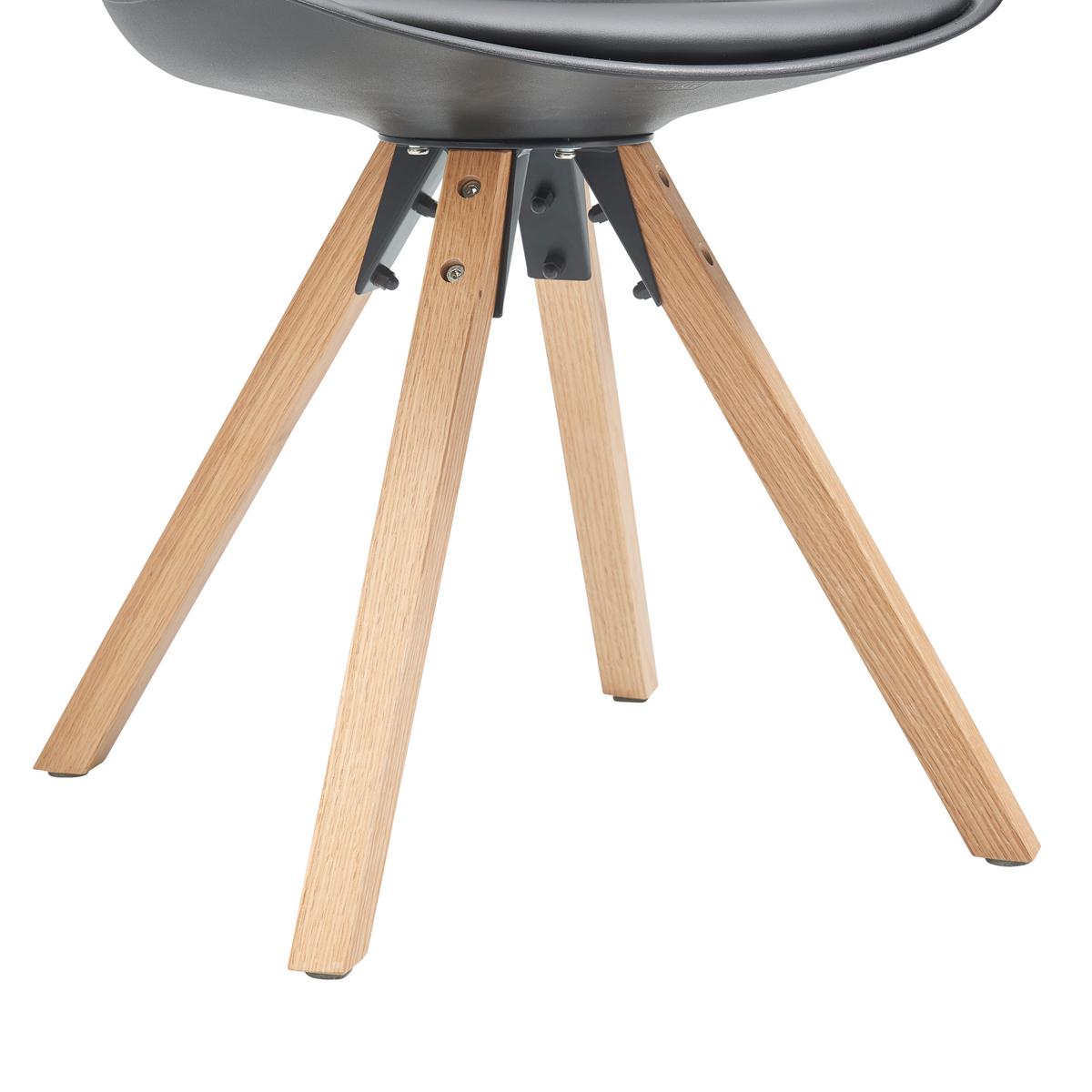 KRZESŁO VILNIUS - kolor naturalny/czarny, Lifestyle, tworzywo sztuczne/drewno (48,5/84/55cm) - MID.YOU