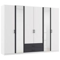 DULAP USI ROTATIVE DESPINA - alb/gri, Konventionell, material pe bază de lemn (271/210/54cm)