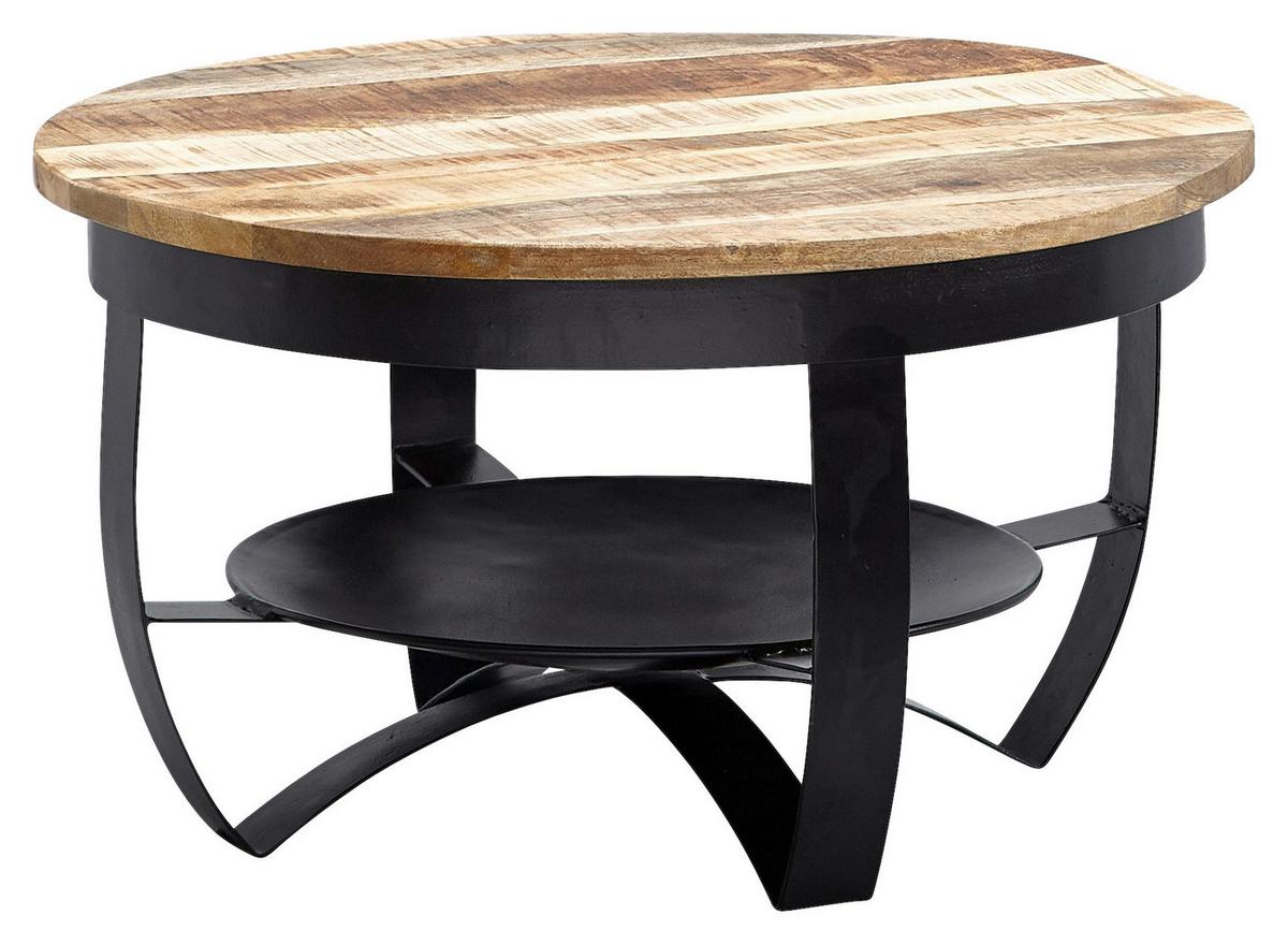 COUCHTISCH WOHNLING - Schwarz/Braun, MODERN, Holz/Metall (60/60/34cm) - MID.YOU