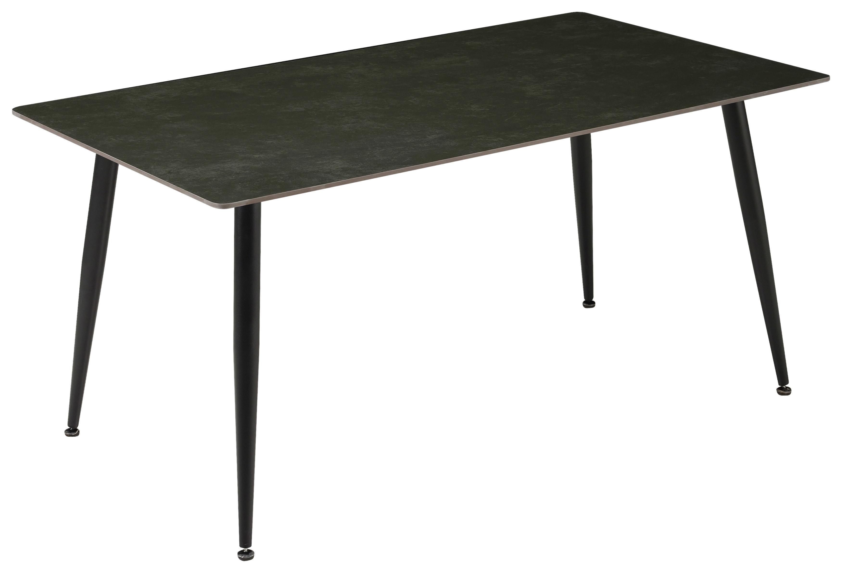 Jedilna Miza Julliette, 160x90cm - temno siva/črna, Moderno, kovina/keramika (160/90/76cm) - MID.YOU