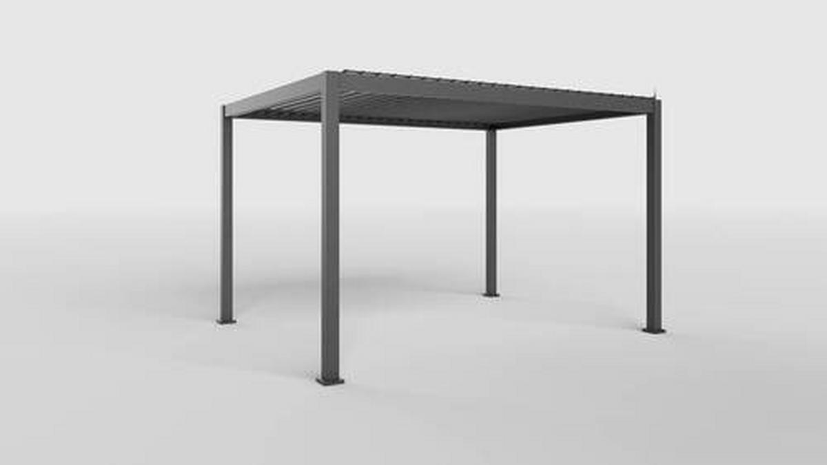 Pergola Mirador Deluxe Anthrazit m.LED ca. 400x300 cm - Anthrazit, LIFESTYLE, Metall (400/300/250cm) - Gardenson