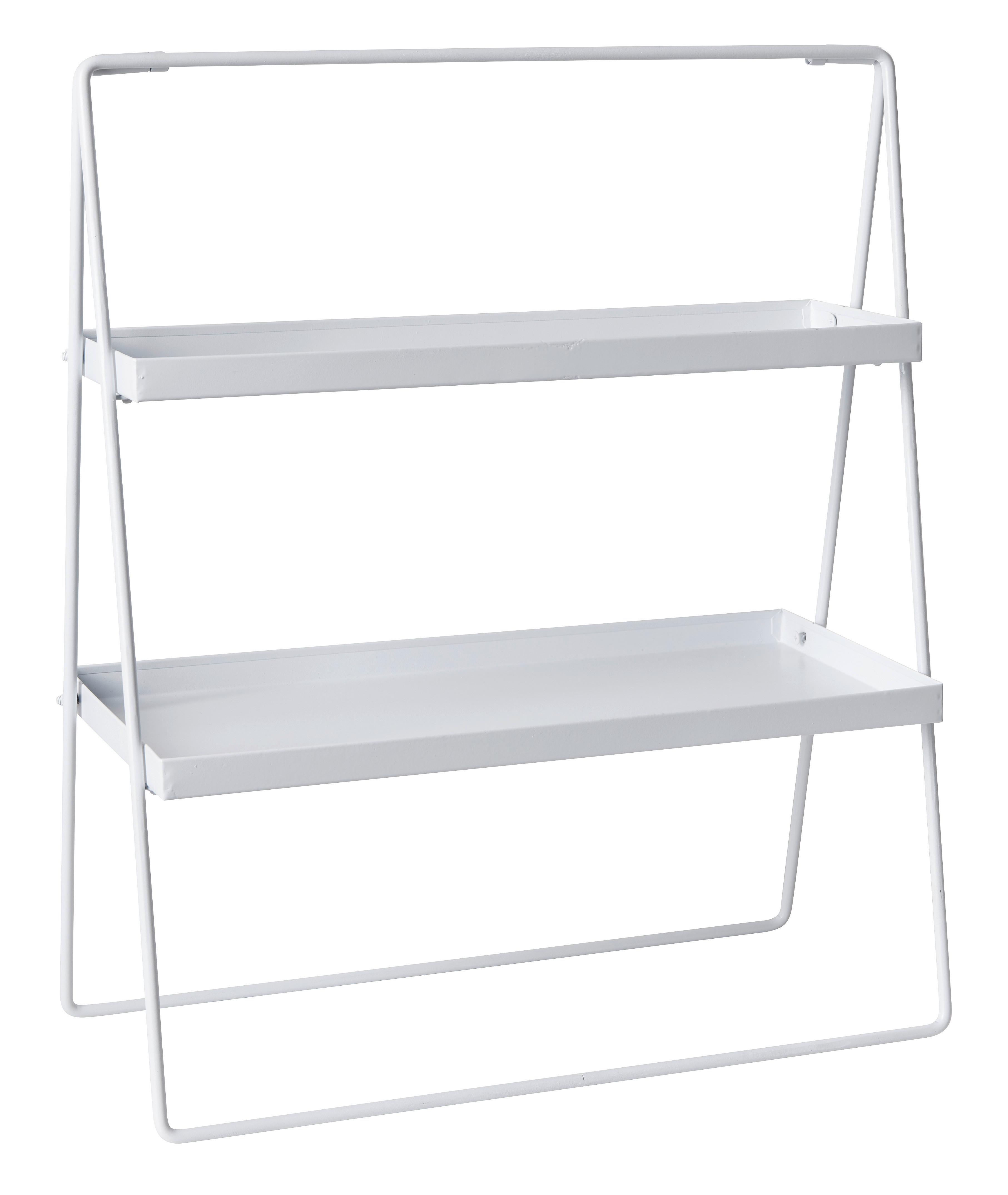 Dekor Polc Minna - fehér, Basics, fém (44/53/21,5cm) - Premium Living