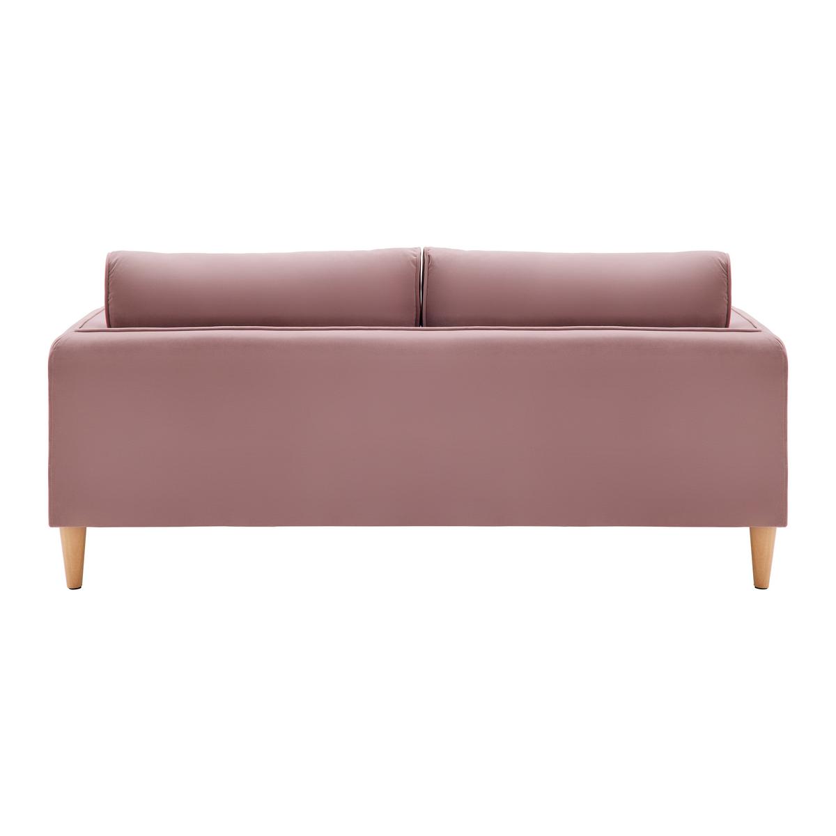 Sofa Livia Rosa Samt - Rosa/Naturfarben, MODERN, Holz/Textil (176/78/76cm) - Bessagi Home