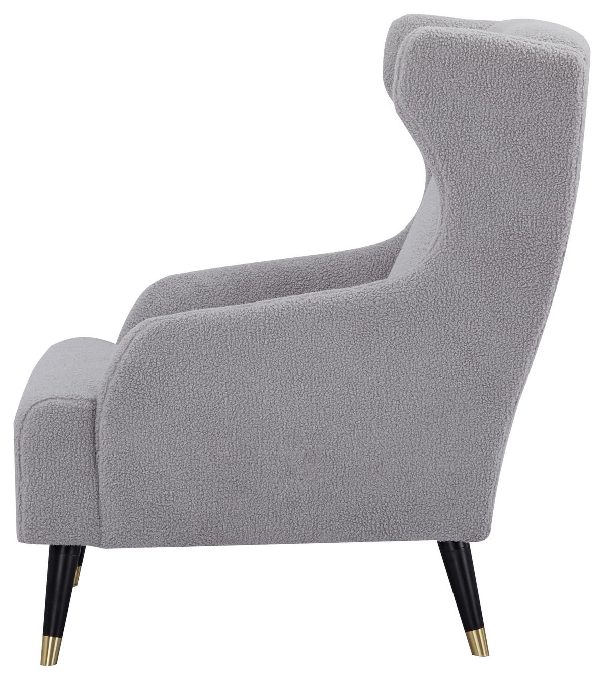Fotelja Tiffany - siva/crna, Moderno, drvo/tekstil (71/102/95cm) - Mömax