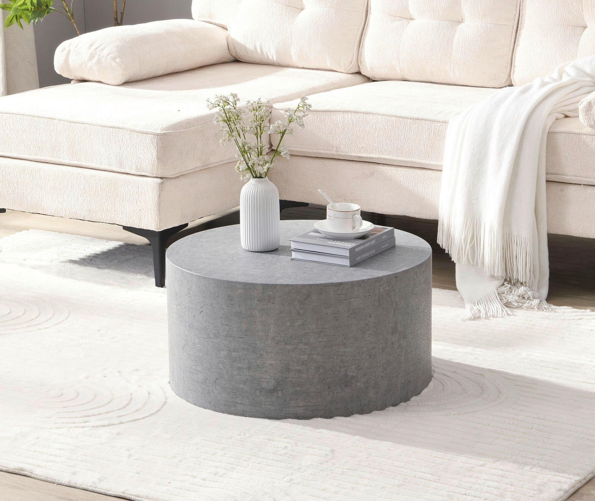 Klubska Miza Stone, Siva - siva, Design, leseni material (60/30cm) - Livetastic