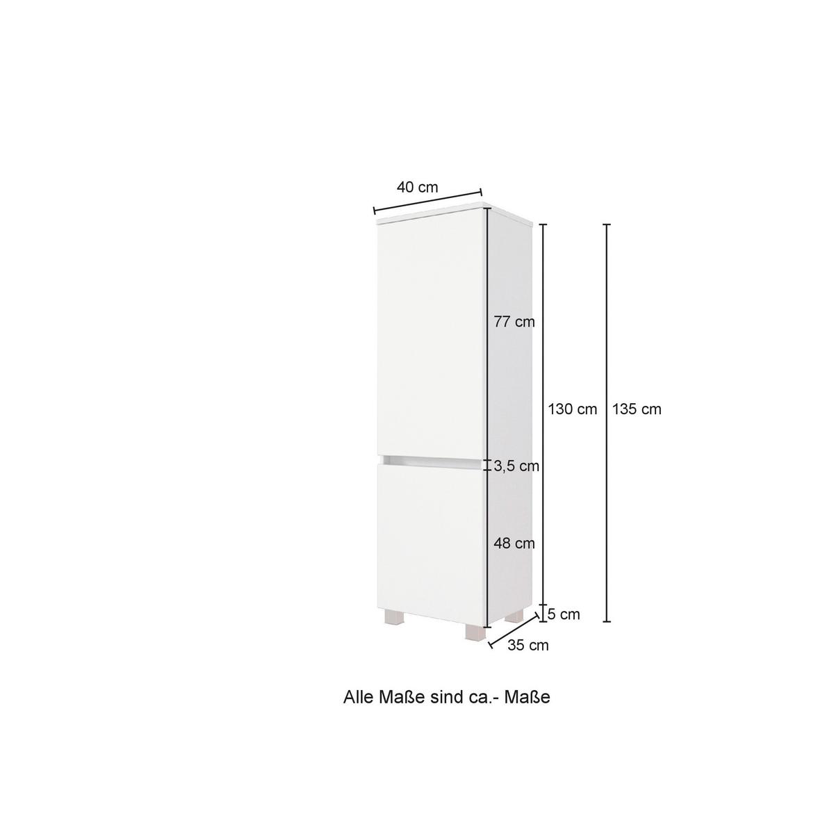 Badezimmer ''Helsinki'', Weiß/Eichefarben - Eichefarben/Weiß, KONVENTIONELL, Glas/Holzwerkstoff (120cm) - Held