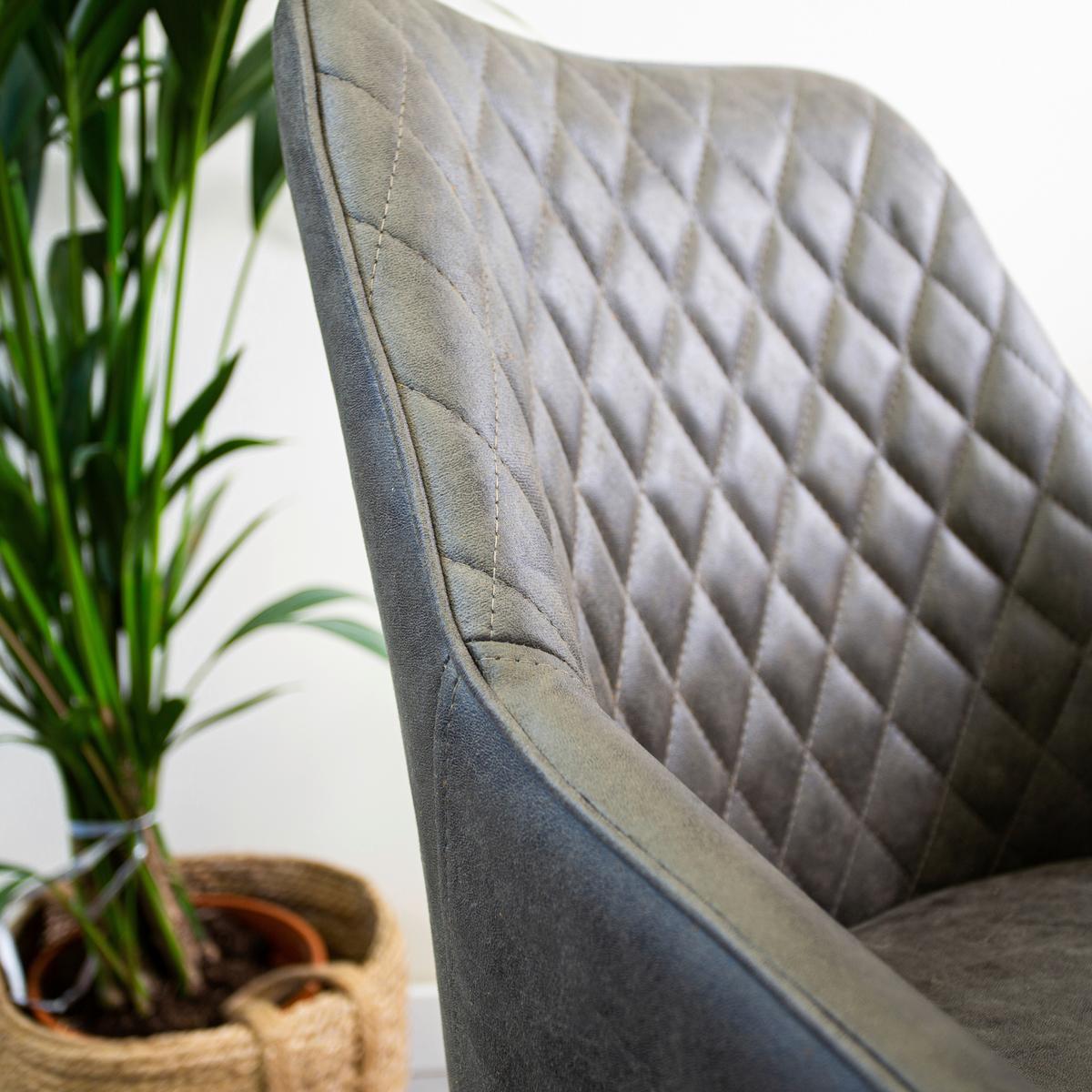 Drehstuhl Kayne ca. 60x84 cm Anthrazit - Anthrazit/Schwarz, KONVENTIONELL, Textil/Metall (60/84/64,5cm) - MID.YOU