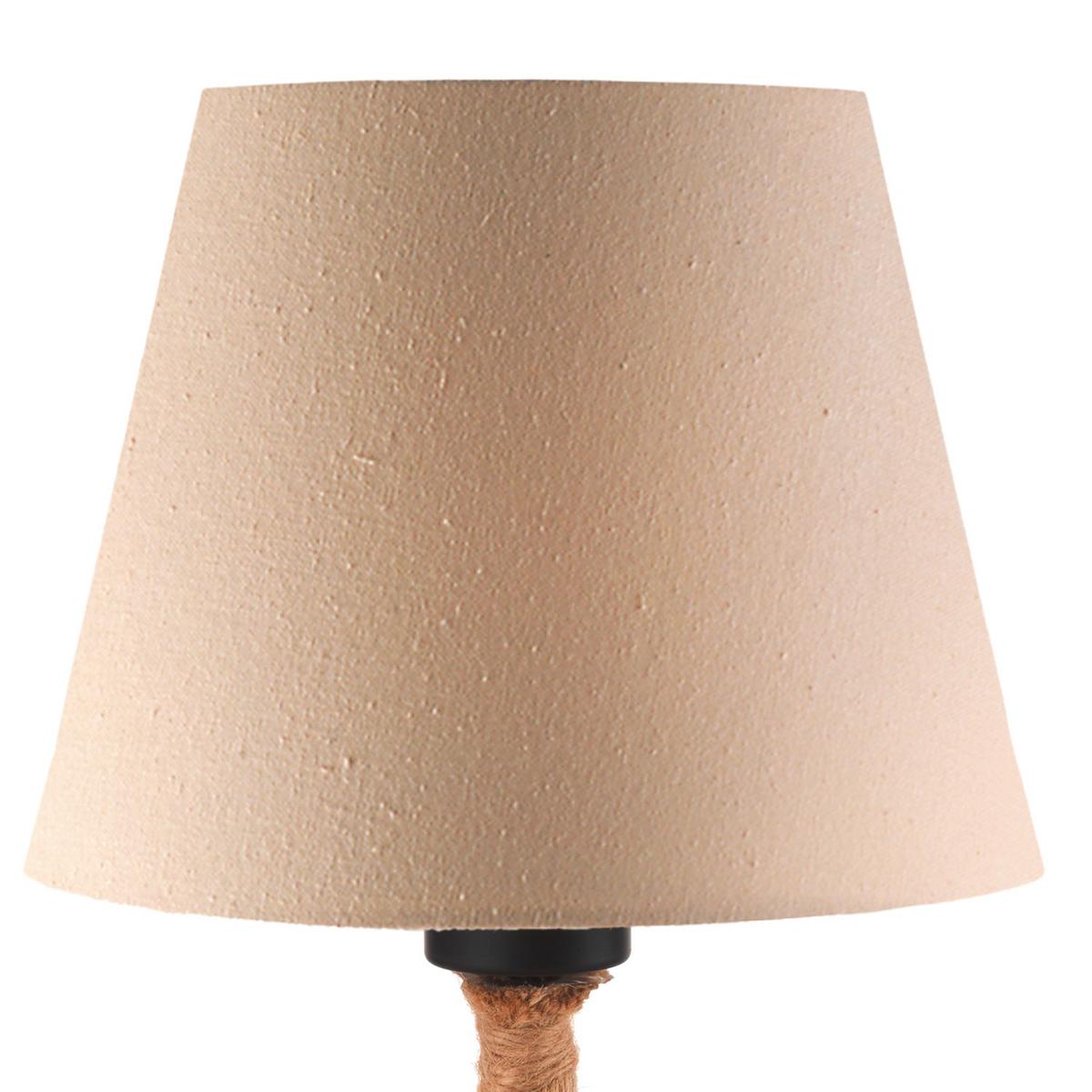 Tischleuchte Mauli Beige max. 22 Watt - Beige, Natur, Textil/Metall (23/32cm)