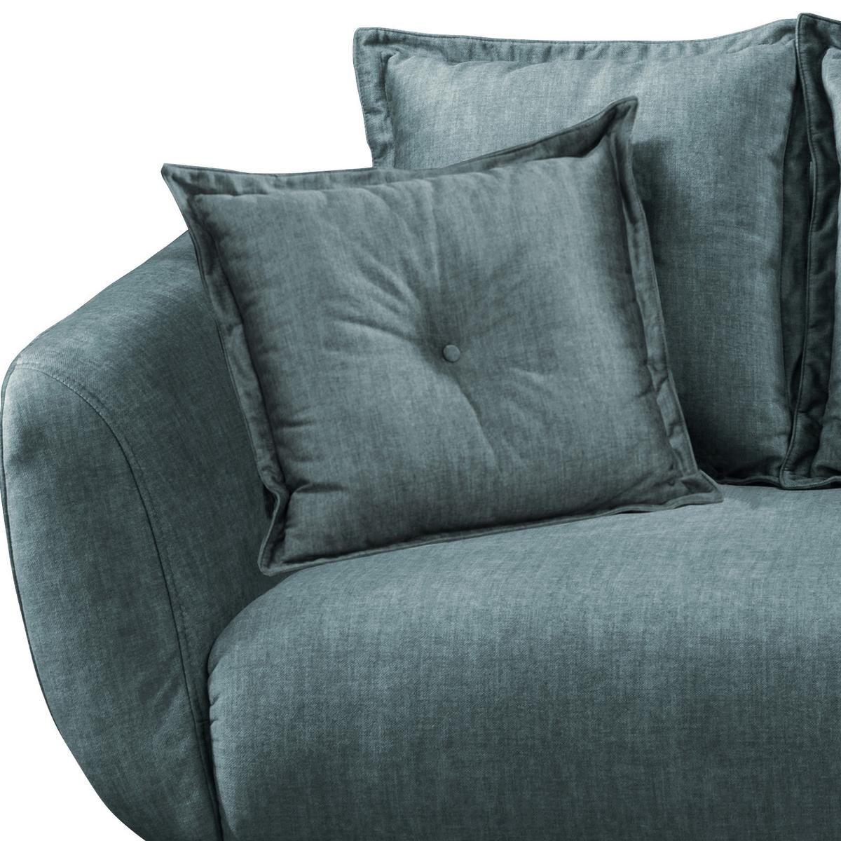 2,5-Sitzer-Sofa Baggio Blau Velours - Blau/Schwarz, MODERN, Holz/Textil (196/94/103cm) - Livetastic