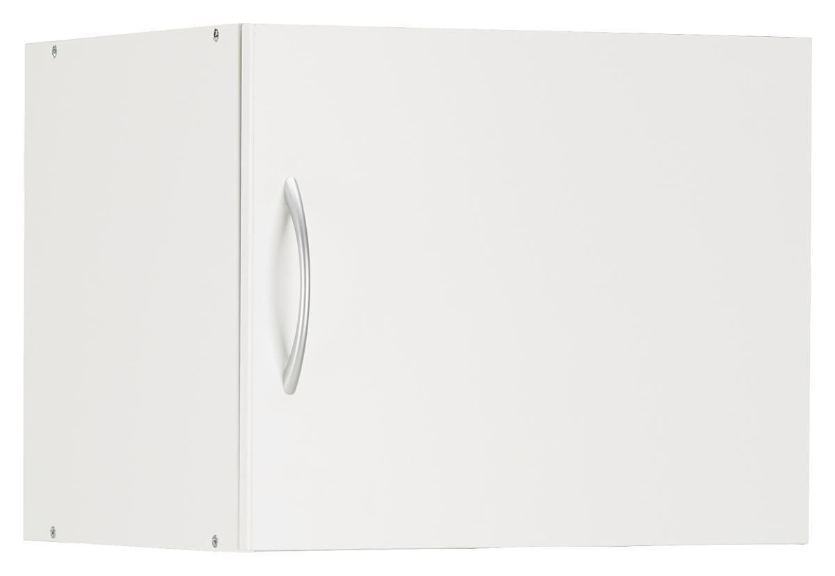 Aufsatzschrank in Weiss - Weiss/Alufarben, Konventionell, Holzwerkstoff/Kunststoff (50/40/40cm) - Mömax