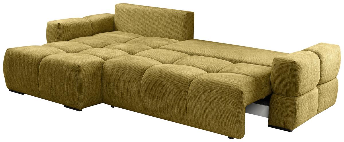 Kutna Garnitura Genova - maslinasto zelena/crna, Basics, tekstil/metal (299/74-90/173cm) - Modern Living