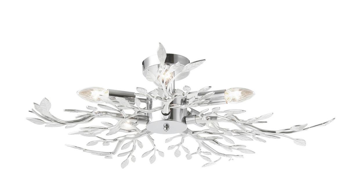 Deckenleuchte Flash in Chromfarben max. 40 Watt - Chromfarben, KONVENTIONELL, Kunststoff/Metall (71/16cm) - Globo