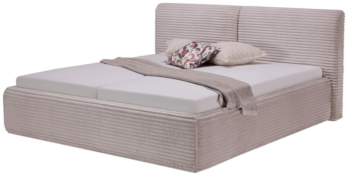 Polsterbett Tessin Creme ca. 180x200cm - Creme, KONVENTIONELL, Textil (180/200cm) - Premium Living