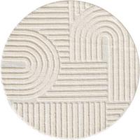 Hochflorteppich Boho Cream Ø ca. 120cm - Creme, Basics, Textil (120cm) - Novel